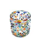  / vasos DOF 8oz Confeti granizado, 8 oz, Vidrio Reciclado, Libre de Plomo y Toxinas